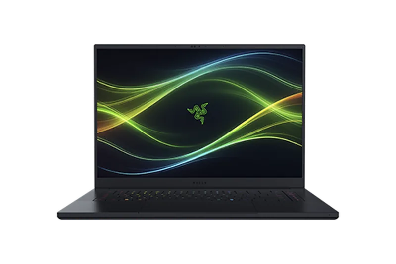 Razer Blade 16 (2026) gaming laptop shown open from the front