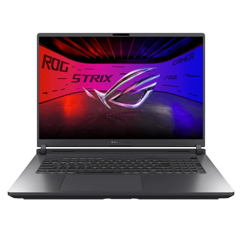 ASUS ROG Strix G18 (2026) gaming laptop shown open from the front